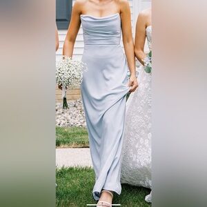 Jenny Yoo Liv Bridesmaid Dress in Whisper Blue.